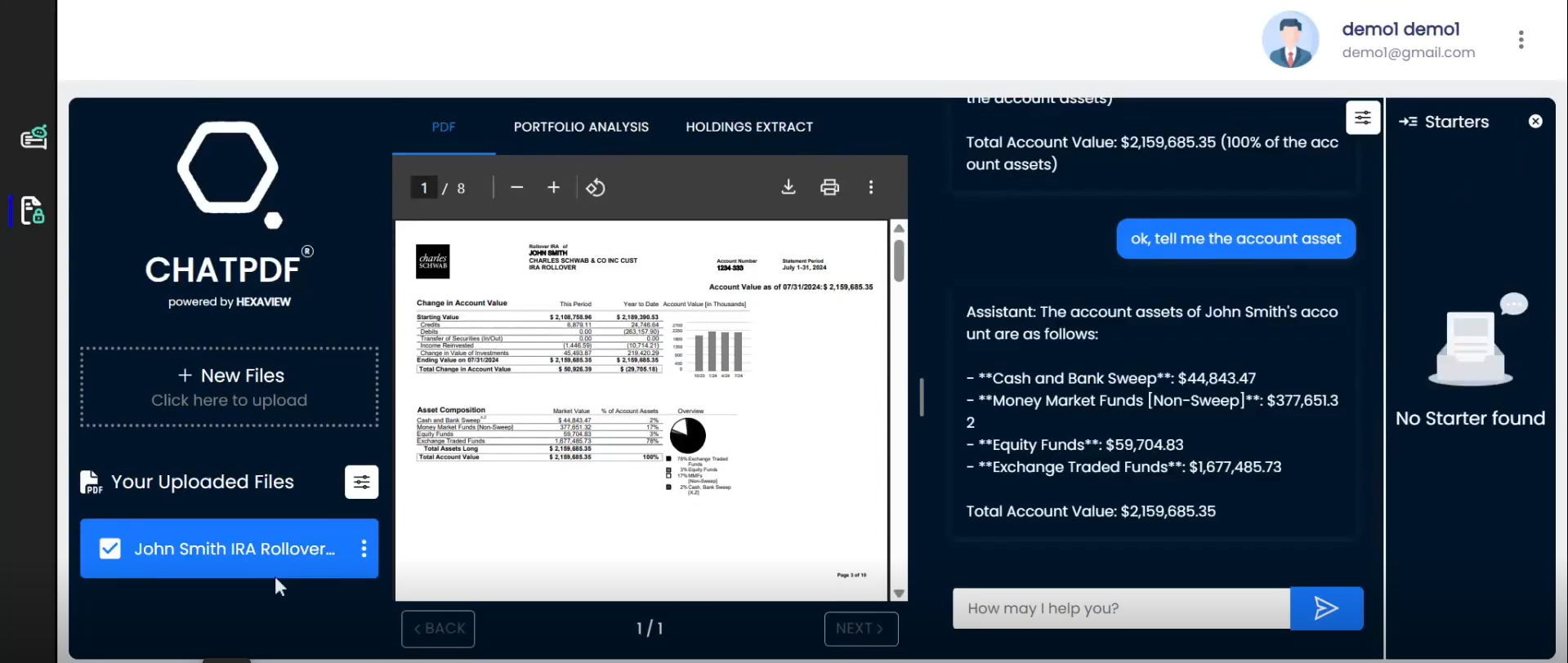 ChatPDF background blur