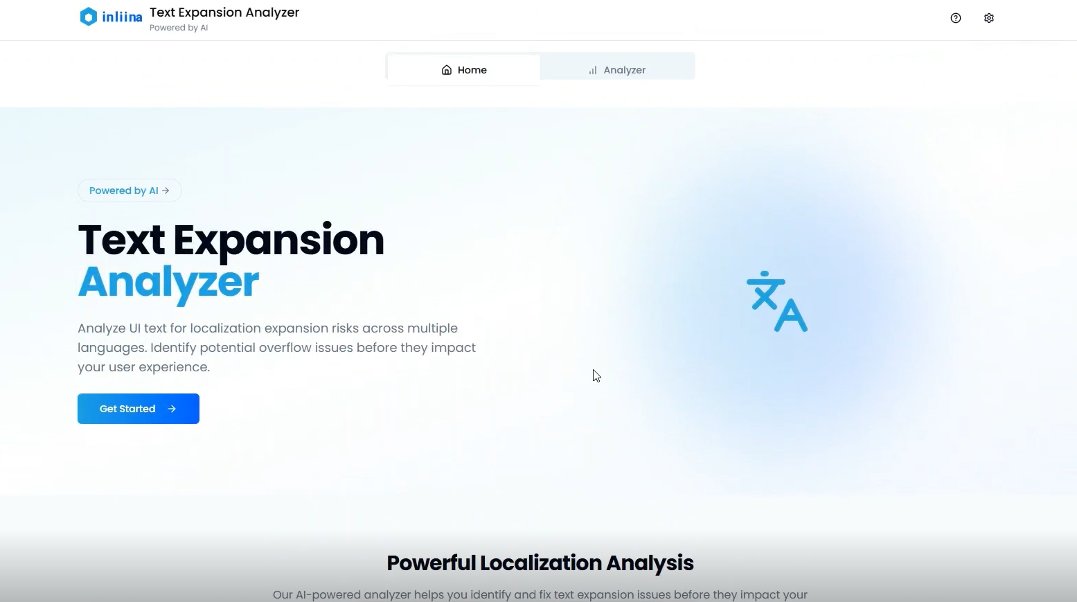 Inliina Text Expansion Analyzer background blur